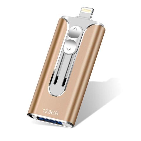 USB Flash Drive for iPhone 128gb Memory Stick Cle USB Flash 3.0 Jump Drive Thumb Drive Flash Drive Lightning Memoria Stick ► Photo 1/6