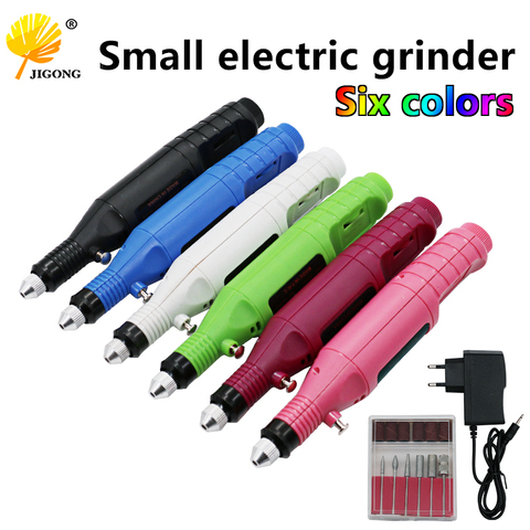 1 set of 6 European standard head Electric nail drill professional electric nail machine nail drill pen pedicure tool plus acces ► Photo 1/6