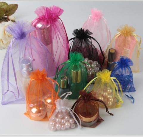 Hot 1000pcs Organza Bags 11x16 13x18 15x20 17x23cm Christmas/Wedding/BirthdayJewelry/Gift Packing Drawstring Bags Free Shipping ► Photo 1/6