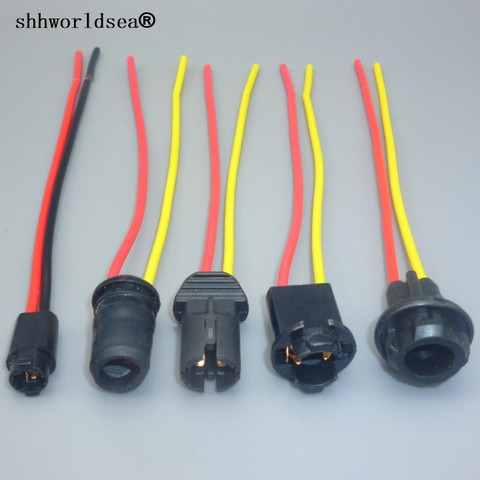 shhworldsea 2pcs T10 W5W T5 Soft bulb holder adapters cable LED Bulb Connector Socket Wedge Base Light Bulb plug ► Photo 1/4
