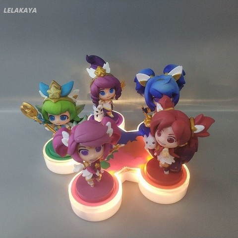 5pcs/set Cartoon Anime Action Figure Magic Girls Jinx Lux LuLu Janna Q Ver  Model Base Lighting Collection Mini Doll 7cm - Price history & Review |  AliExpress Seller - LELAKAYA Official Store |