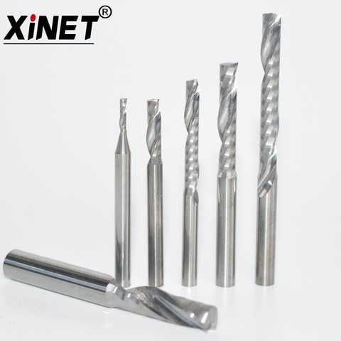 1 Flute end mill,1.0-1.5-2.0-2.5-3.175-4-5-6-8,CNC machine tool,solid carbide end mill cutter,acrylic milling cutter,PVC,MDF, ► Photo 1/4