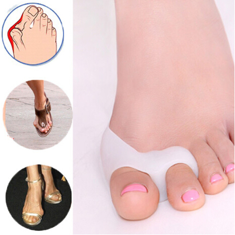 1Pair Silicone Gel foot fingers Two Hole Toe Separator Thumb Valgus Protector Bunion adjuster Hallux Valgus Guard feet care ► Photo 1/6