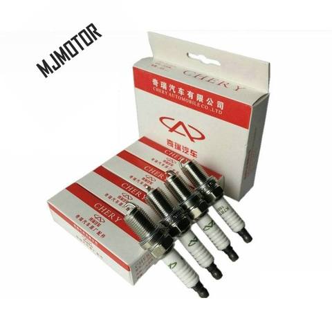 (4pcs/kit) Ignition Spark plugs kit for Chinese CHERY TIGGO5 SUV A3 A5 SQR473 481 484 engine Auto car motor parts A11-3707110CA ► Photo 1/5