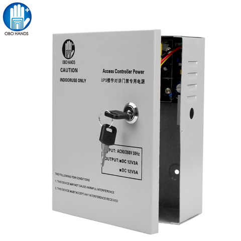 High quality AC90V/260V 5A access control power supply box for all kinds of electric door lock with time delay-DYX5A ► Photo 1/6