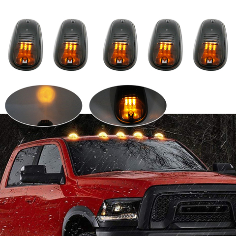 5 Pcs Car-styling White Lights Marker 9 LED Car Roof Cab For Ford Truck SUV Car Led Lights Amber LED Cab Roof Top Marker Running ► Photo 1/1