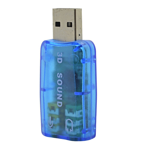 Professional External USB Sound Card 5.1 USB Audio Adapter 3.5mm 3D Microphone Audio Interface For PC De Audio ► Photo 1/6