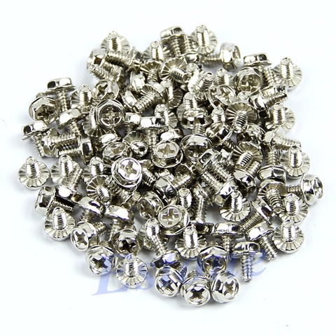 100pcs Screws Toothed Hex 6/32 Computer PC Case Hard Drive Motherboard Mounting Screws ► Photo 1/6