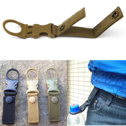 molle attach webbing outdoor Quickdraw Carabiner backpack Hanger Hook camp hike Water Bottle clip hang clasp Buckle Holder tool ► Photo 1/2