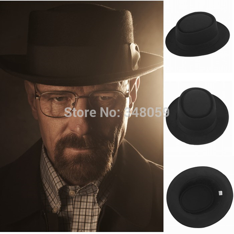 2015 Fashion Men Classic Felt Pork Pie Porkpie fedora Hat Chapea Cap Upturn Masculino Black Ribbon Band panama hats ► Photo 1/6