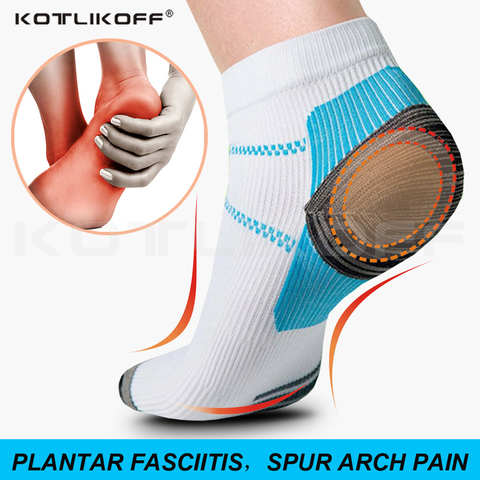 KOTLIKOFF Unisex Foot Compression Sock Anti-Fatigue Plantar Fasciitis Insoles Heel Spurs Arch Pain Sock Pads Breathable Socks ► Photo 1/6