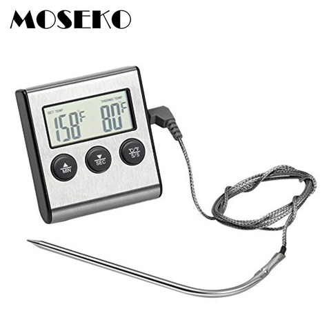 MOSEKO Digital Oven Thermometer Kitchen Food Cooking Meat BBQ Probe Thermometer With Timer Water Milk Temperature Cooking Tools ► Photo 1/6