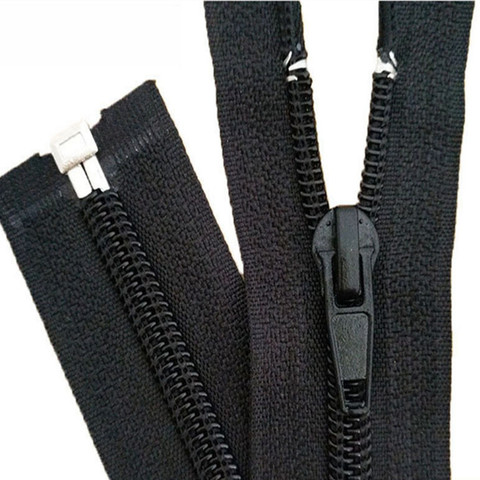 10PCS  Black 15-180cm Zippers Open End Zipper Nylon Zipper for Sewing Garments Long Coat Down Jacket, DIY Sewing ► Photo 1/6