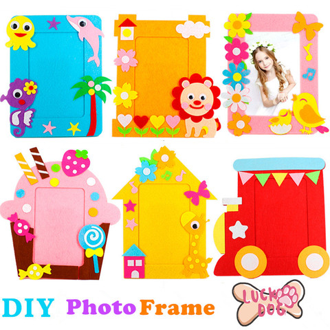 DIY Non-woven Picture Frame 3D Photo Frame Children  Non-woven Stickers Handmade DIY Toys Material Package Craft Toys ► Photo 1/5