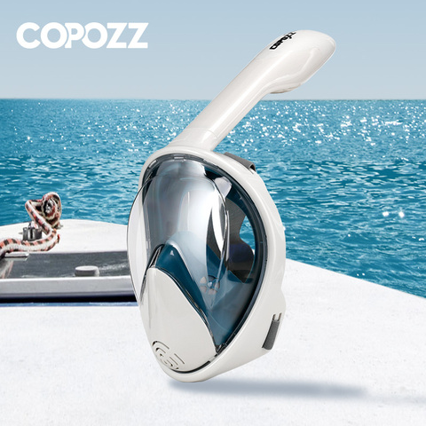 COPOZZ Full Face Scuba Diving Mask Anti Fog Goggles with Camera Mount Underwater Wide View Snorkel Swimming mask for Adult Youth ► Photo 1/6