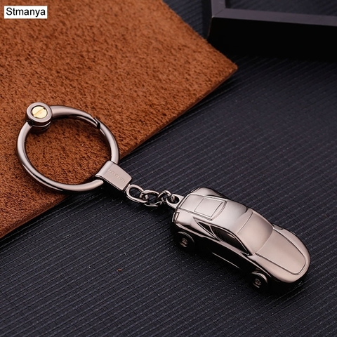 New LED Car Key chain high quality Men Top Metal Keychain Key Holder Women Car Key Ring Best Gift Jewelry With Box ► Photo 1/6