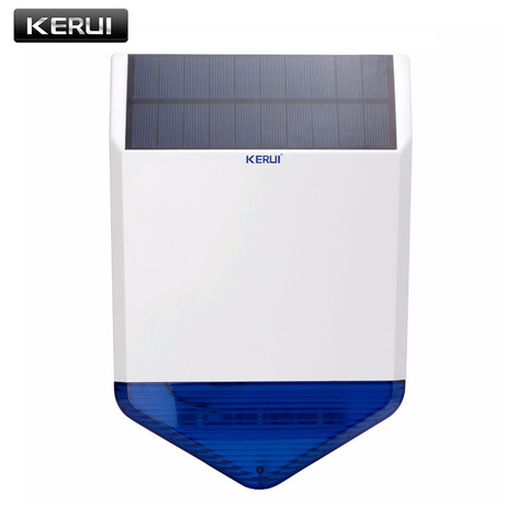 KERUI Wireless 433mhz Outdoor big strobe Solar Siren  for G19 G18 W2 Home Security GSM Alarm System with flashing response ► Photo 1/6