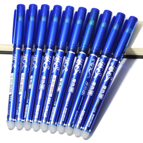 10PCS 0.5mm Writing Nib Rod Erasable Ballpoint Pen Blue Black Ink Pen Refill School Student Erase Pen Stationery Office Supplies ► Photo 1/6