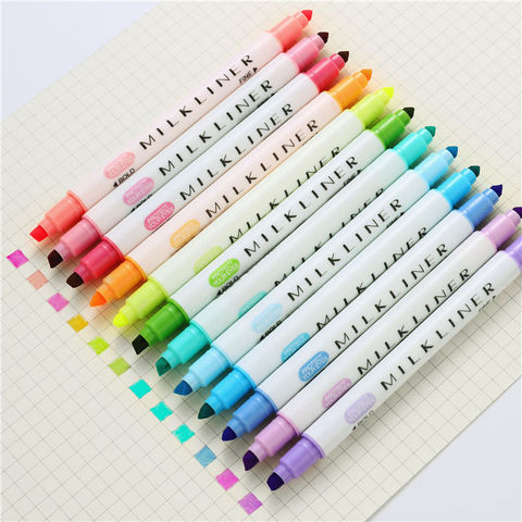 12pcs/lot Highlighter pen pastel markers fluorescent pen watercolor Highlighters drawing painting Art stationary Supplies 04428 ► Photo 1/6