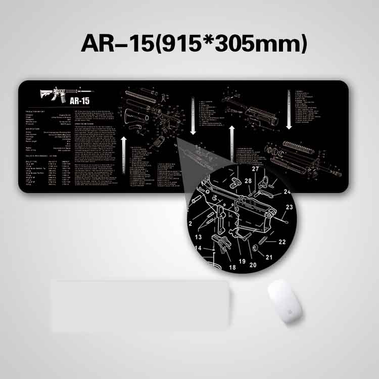 Buy Online Ar15 Ak47 Gun Cleaning Rubber Mat With Parts Diagram And Instructions Armorers Bench Mat Mouse Pad For Glock Sig P226 P229 Alitools
