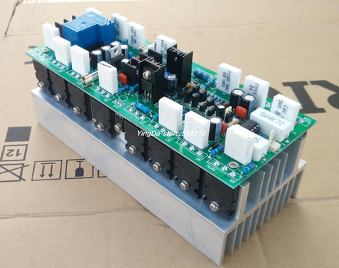 High power good sound assembled HIFI 1000W TTC5200/TTA1943 mono amplifier board with the 2u heatsink ► Photo 1/1