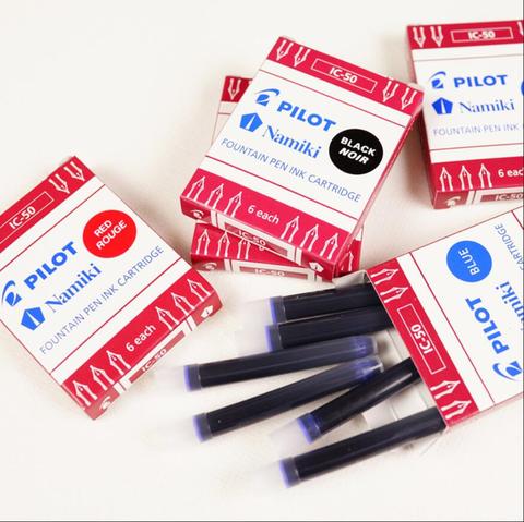 Namiki Pilot Fountain Pen Ink Cartridges 6-pk Blue/Black/Red Color  ► Photo 1/3