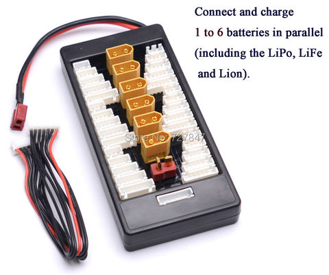 High Quality 2S-6S XT60 Plug Parallel Charging Board XT60 T plug  4.0mm Banana Adaptor Board for Imax B6 B6AC Lipo Charging ► Photo 1/6