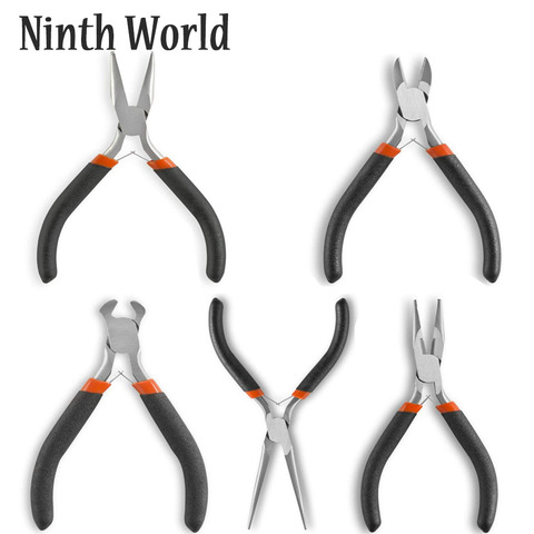 5 Piece 4.5inch Mini Electronic Pliers Diagonal Side Cutting Pliers Cable Wire Cutter Repair Precision Pliers Set ► Photo 1/6