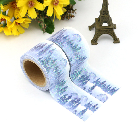 Glitter Colors Cloud tree Japanese Masking Washi Tape Decorative Adhesive Tape Decora Diy Scrapbooking Sticker Label Stationery ► Photo 1/3