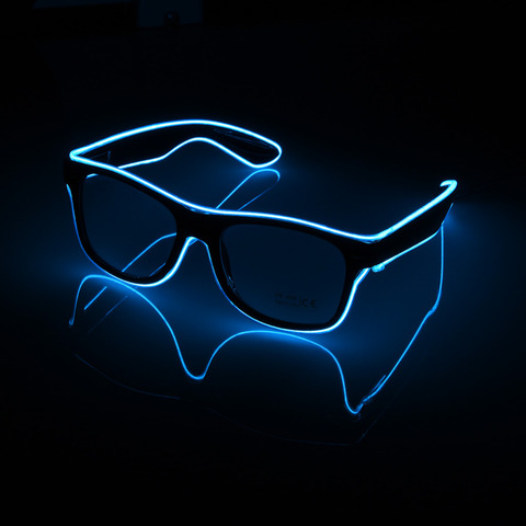 Flashing Glasses EL Wire LED Glasses Glowing Party Supplies Lighting Novelty Gift Bright Light Festival Party Glow Sunglasses ► Photo 1/6
