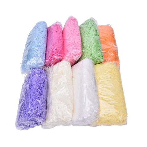 100g/Pack Multi Color Fashion Craft Shredded Crinkle Paper Basket Shred Shredded Tissue Paper Grass Filler Wedding Party Gift ► Photo 1/6