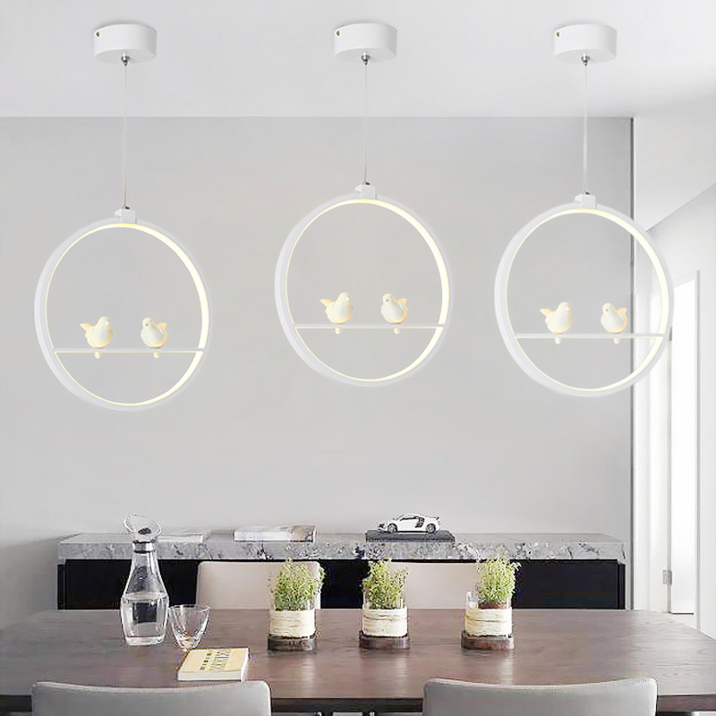 White Black Pendant Lights, Modern Kitchen Lamps
