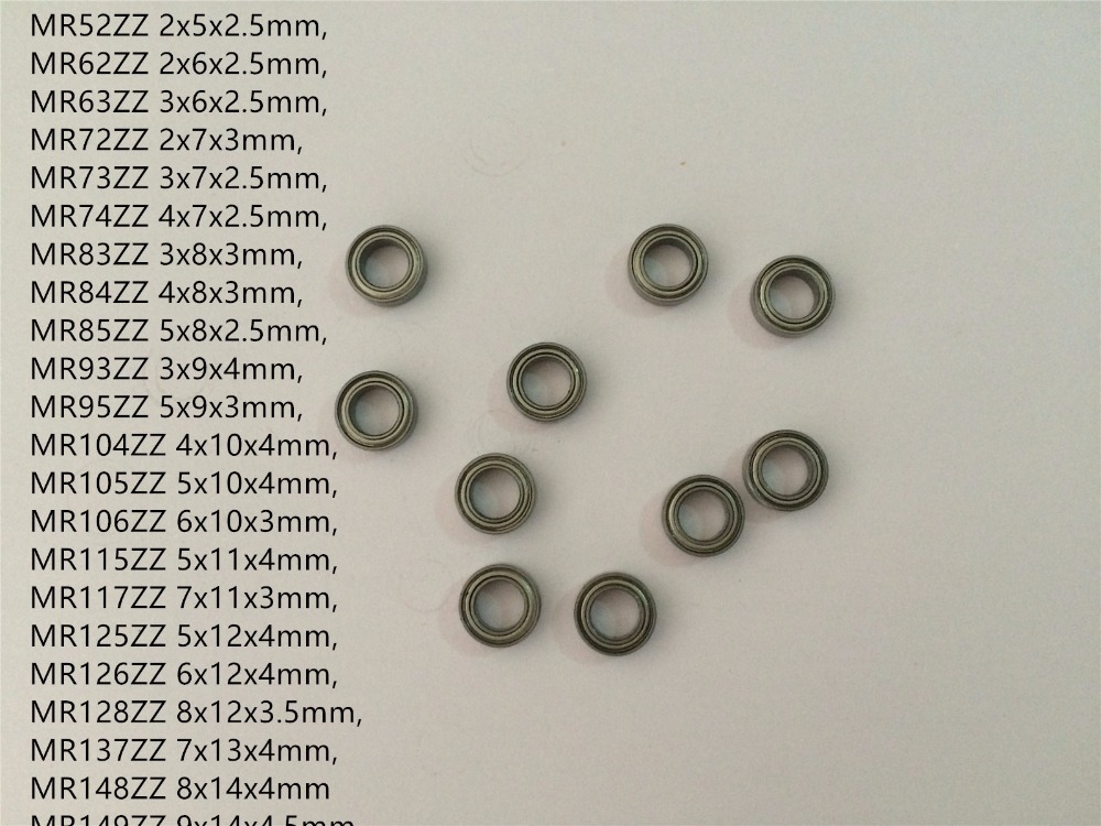 10pcs MR148ZZ MR148 2Z 8x14x4mm Metal Shielded Ball Bearing Miniature Bearing 