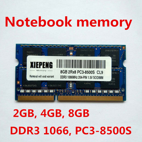 8GB 2Rx8 PC3-8500S 1066MHz DDR3 4gb 1066 MHz Laptop Memory 2G pc3 8500 Notebook 204-PIN SODIMM RAM ► Photo 1/6