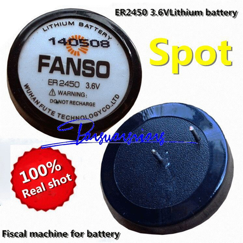 High quality 2PCS Er2450 3.6v er2450 battery belt 2 needle tax control machine battery control plate battery ► Photo 1/1