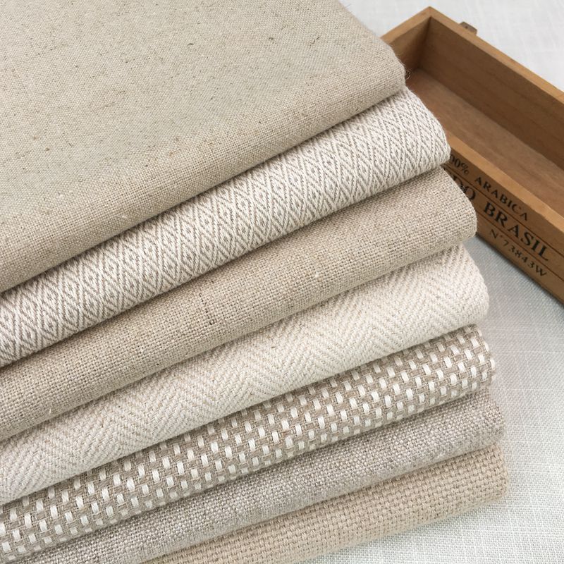 Thin Solid Color Sand Washing Treatment Cotton Linen Cloth Slub Soft Fabric