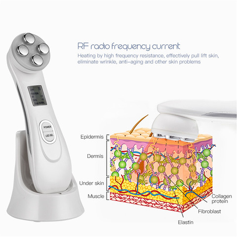 RF Radio Mesotherapy EMS Microcurrent Facial Massager Electroporation LED Photon Skin Rejuvenation Face Lift Tighten Whiten 53 ► Photo 1/6