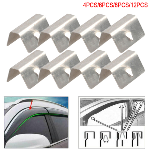 Wind Rain Deflector Channel Stainless Steel Retaining Clips For Heko G3 SNED Clip 4pcs 6pcs 12pcs Car Accessories YC101529-SL ► Photo 1/6