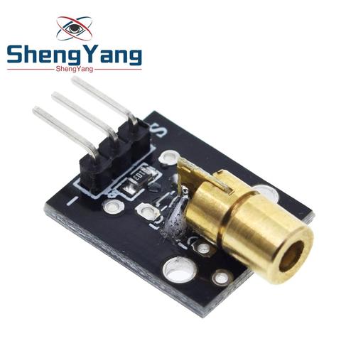 Smart Electronics New KY-008 3pin 650nm Red Laser Transmitter Dot Diode Copper Head Module for Arduino AVR PIC DIY ► Photo 1/6