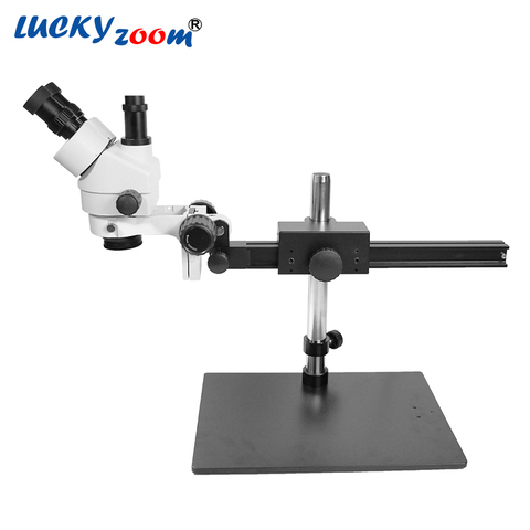 Luckyzoom 7X-45X Simul-Focuse Trinocular Stereo Zoom Microscope Flexible Tripod Stand PCB Inspection Soldering Phone Microscopio ► Photo 1/1