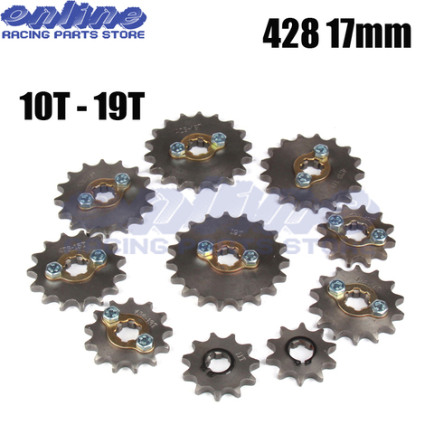 Front Engine Sprocket  428 17mm 10T-19T 12Tooth for Stomp  Upower Dirt Pit Bike ATV Quad Go Kart Moped Buggy Scooter Motorcycle ► Photo 1/6