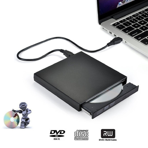 USB DVD Drive External Optical Drives DVD ROM Player CD-RW Burner Writer Recorder Portatil For Laptop Computer Pc Windows 7/8 ► Photo 1/6