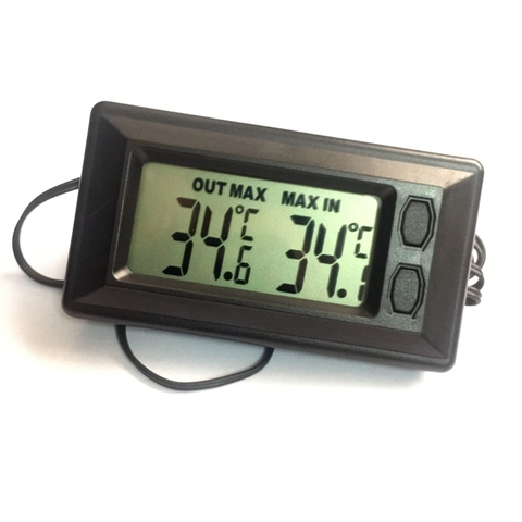 Mini Car Digital Thermometer Celsius Fahrenheit 1.5M External Sensor In/Out Car Electronic Temperature Tester Max Min Record ► Photo 1/6