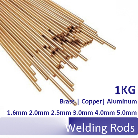 1KG Brass Red Copper Aluminum Electrode Welding Rod diameter 1.6mm 2.0mm 2.5mm 3.0mm 4.0mm 5.0mm ► Photo 1/1