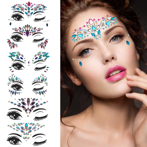 Glitter Face Jewelry Face Jewels Stickers Makeup Tools Eye Style  Rhinestones