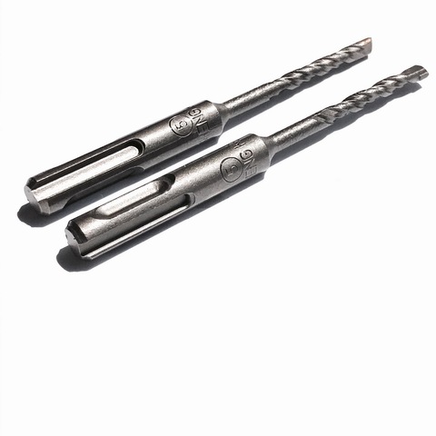 Free shipping of 2PCS 5.5*110mm Solid alloy Tip SDS Plus Round Shank 4 hollow hammer Drill Bits for home decoration DIYer ► Photo 1/4