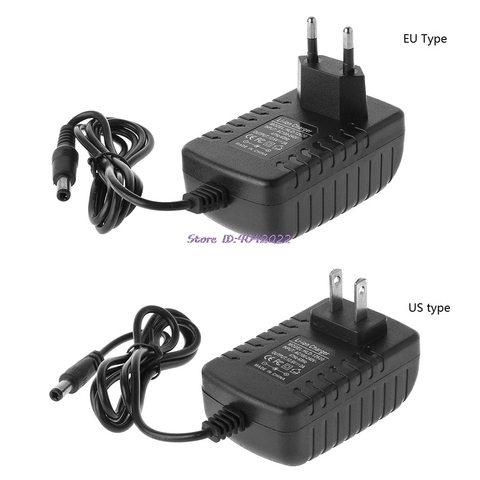 EU /US Plug 12.6V 2A 18650 Lithium Battery Charger DC 5.5MM x 2.1MM Portable Charger ► Photo 1/6