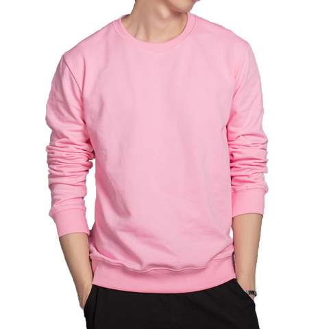 Mens loose Hoodies Pink Black Red Grey White Candy Color Hoodies breathable Cotton Sweatshirts casual Outwear soft Clothes ► Photo 1/6