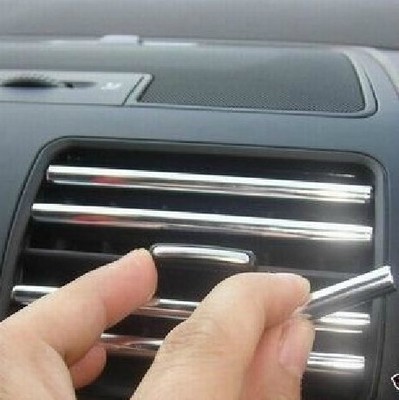 1M U Style DIY Car Interior Air Conditioner Outlet Vent Grille Chrome Decoration Strip Silvery car styling Free shipping ► Photo 1/3