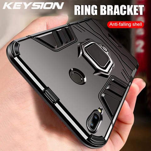 KEYSION Shockproof Armor Case for Samsung Galaxy A30 A20 A10 A50s A30s Stand Ring Phone Cover for Samsung A70 A40 A60 A80 90 A50 ► Photo 1/6